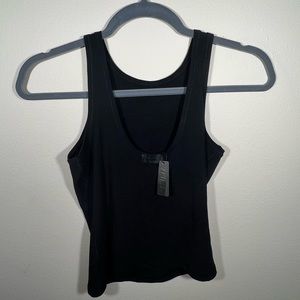 SKIMS sleep high neck rib tank Small Onyx